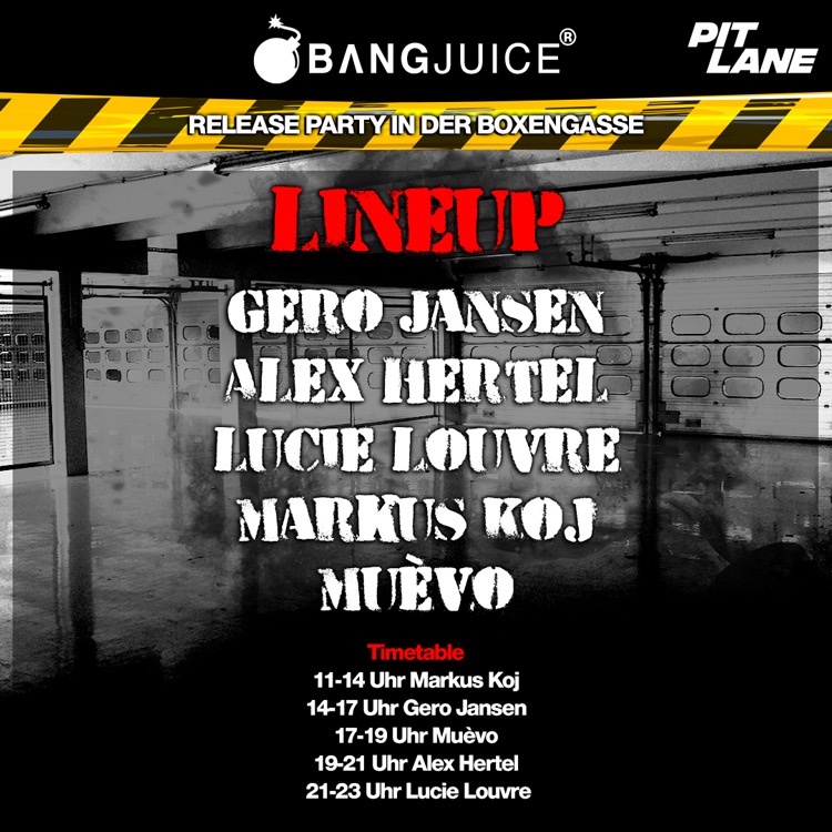 Pit Lane Festival BangJuice LineUp